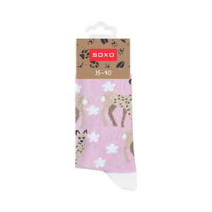 Women's SOXO socks roe deer