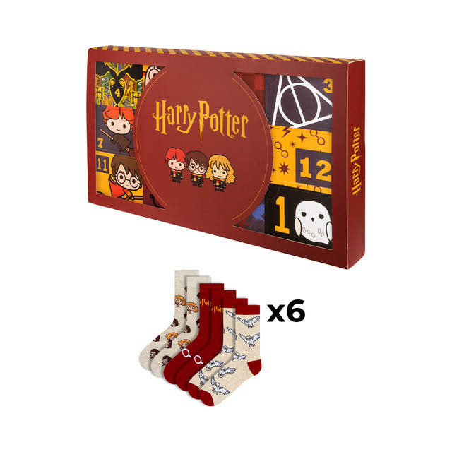 Advent Calendar with Socks Harry Potter 6-Pack