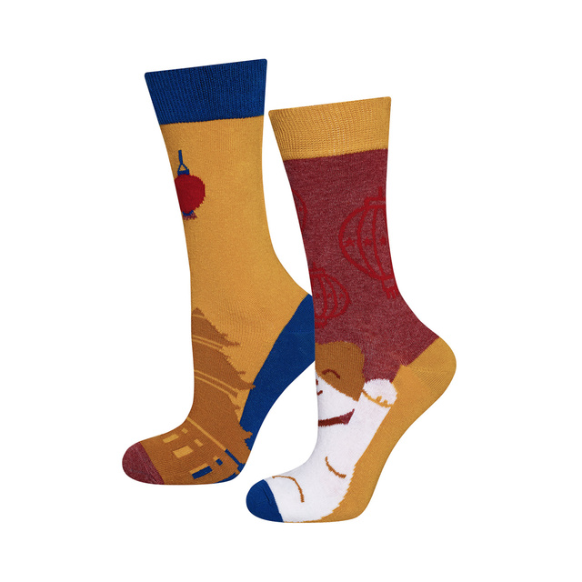 Colorful SOXO GOOD STUFF women's socks, funny Japan