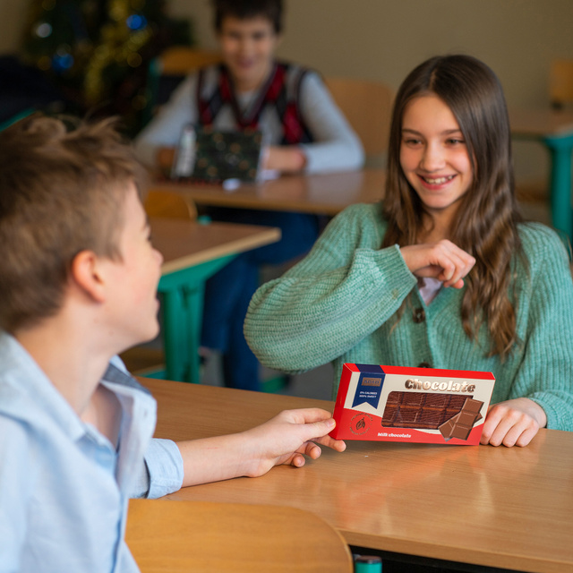 Funny women's socks SOXO GOOD STUFF chocolate bar for a gift