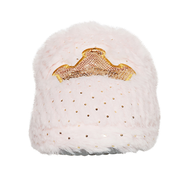 Women's slippers SOXO fluffy with a hard TPR sole