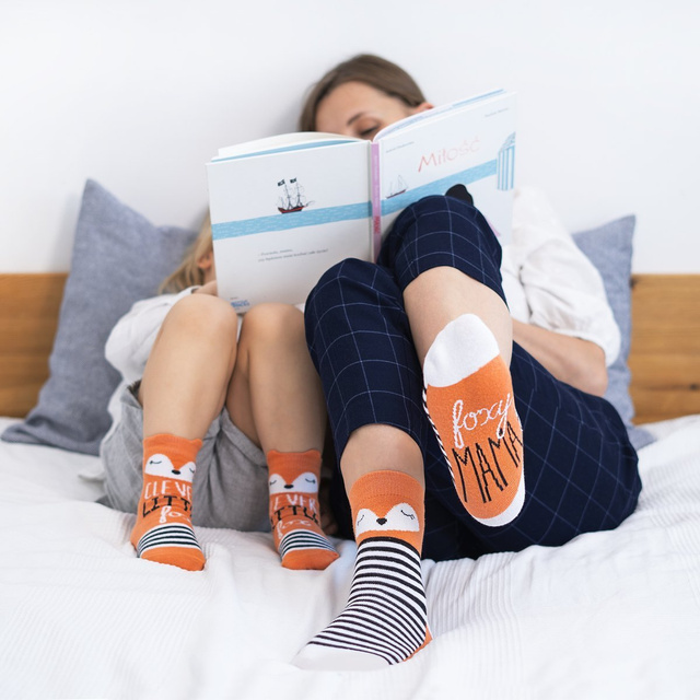 A set of SOXO socks for mother and child cotton fox