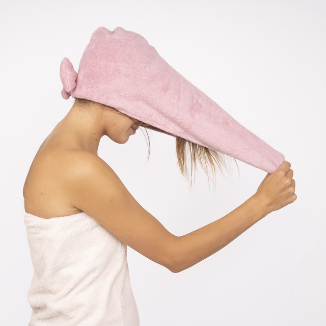 Turban Kąpielowy Różowy