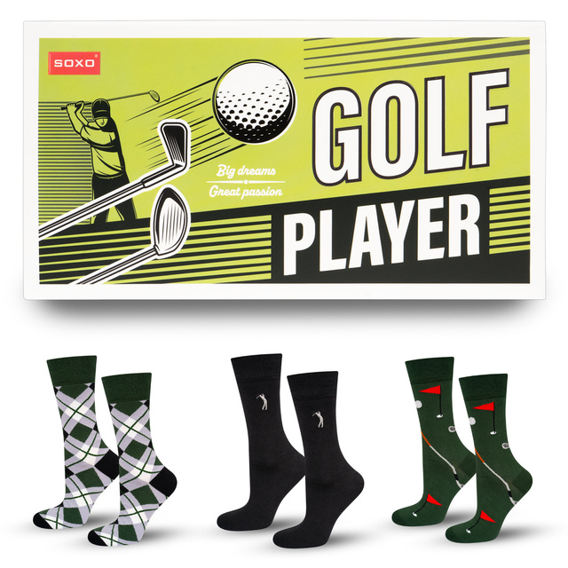 SOXO Golf men's colorful socks - 3 pairs