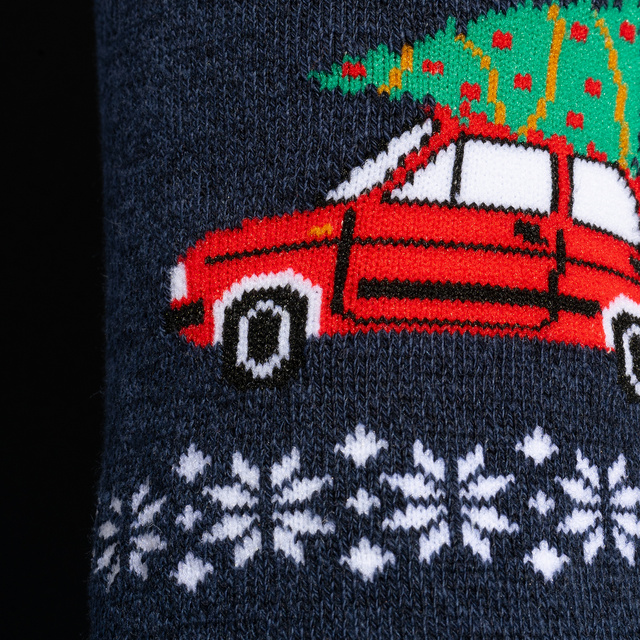 Christmas Socks with Car Motif 3-Pack