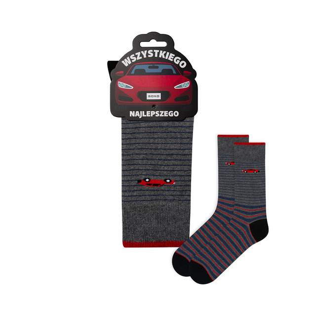 Pink SOXO women's socks with Polish inscriptions funny gift