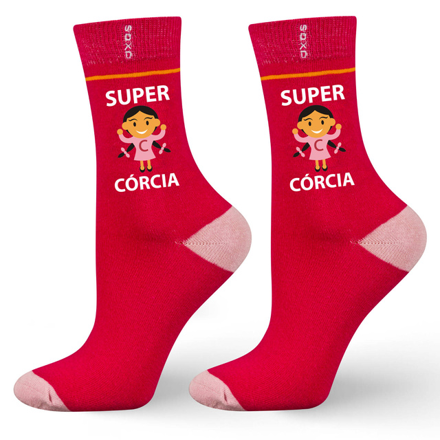 Skarpetki dziecięce kolorowe SOXO Super Córcia