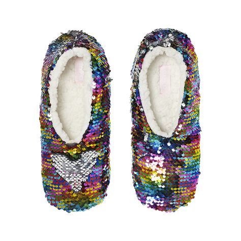 Women's ballerina SOXO slippers with sequins and a soft sole