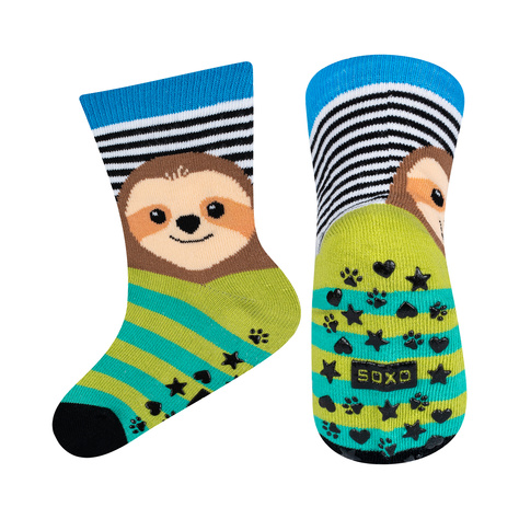 Set of 3x Colorful SOXO children's socks animals