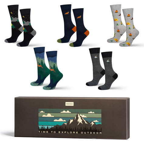 SOXO Adventure colorful men's socks - 5 pairs 