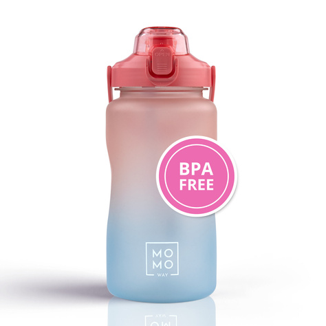 Butelka na wodę 1.5L różowo-niebieska | BPA free 