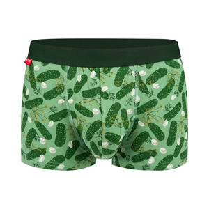 Men's boxer shorts Cucumbers in a SOXO jar Cheerful underwear a gift for him