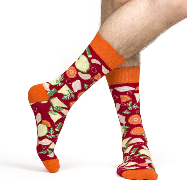 Men's Socks | Women's SOXO GOOD STUFF minestrone soup in a can | colorful | funny | gift idea for her | for Him Unisex