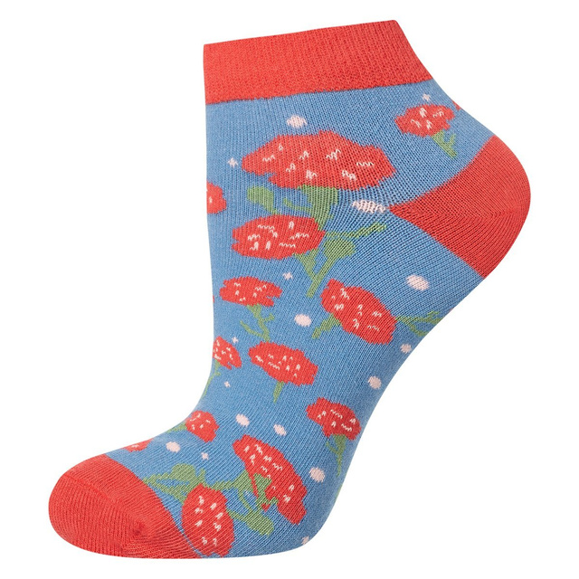 Colorful women's socks SOXO poppies