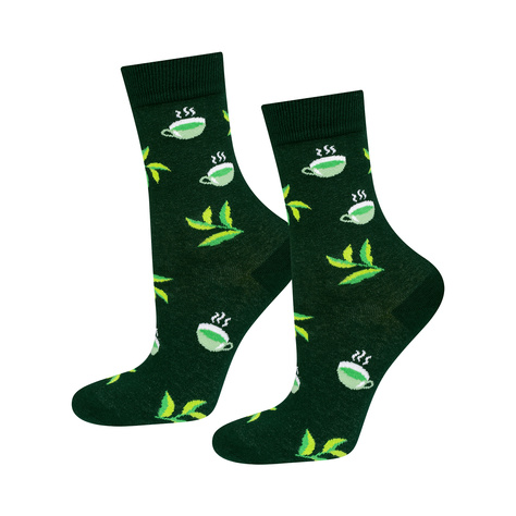 SOXO women's green tea socks in a can - 2 Pairs