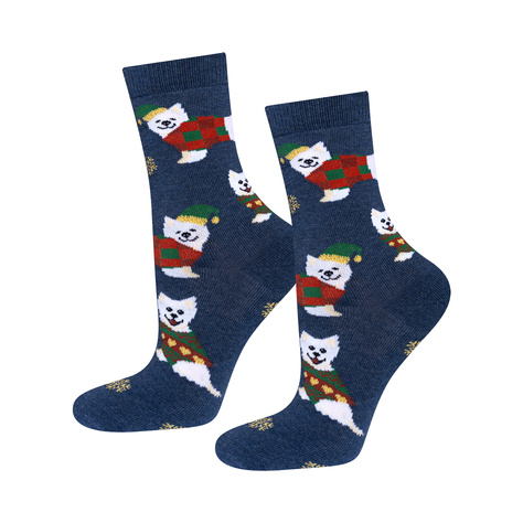 Set of Soxo men's and women's socks and Christmas ornaments