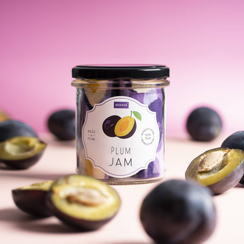 Skarpetki damskie SOXO plum jam w słoiku 