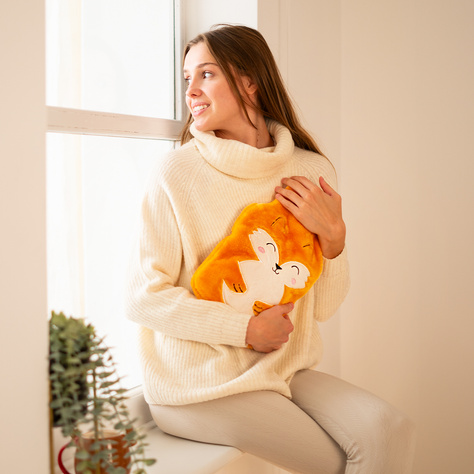 Hot water bottle fox SOXO orange 1.8 L