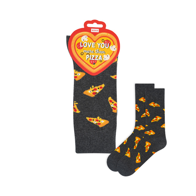 Skarpetki Love You More Than Pizza