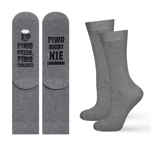 Long men's SOXO socks with Polish inscriptions a happy gift