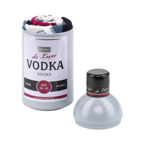 Zestaw 2x Skarpetki męskie kolorowe SOXO GOOD STUFF Vodka w butelce i piwo w puszce śmieszne bawełniane 