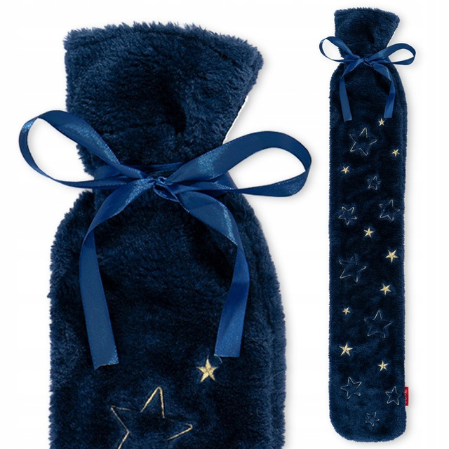 Hot Water Bottle with Stars Cover 2 L