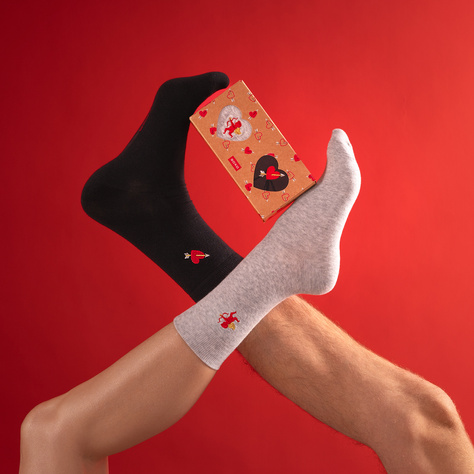 Soxo men's Valentine's Day socks in a pack - 2 pairs