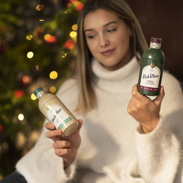 White Wine Socks in a Bottle