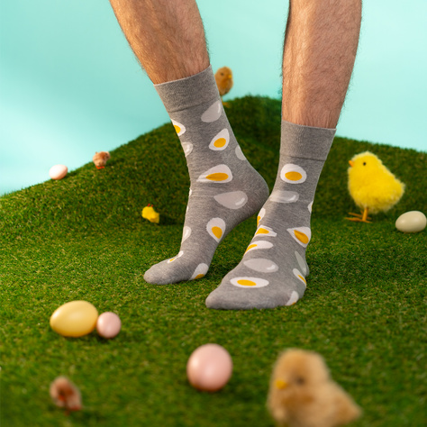 SOXO men's egg and rooster socks in a pack - 2 pairs