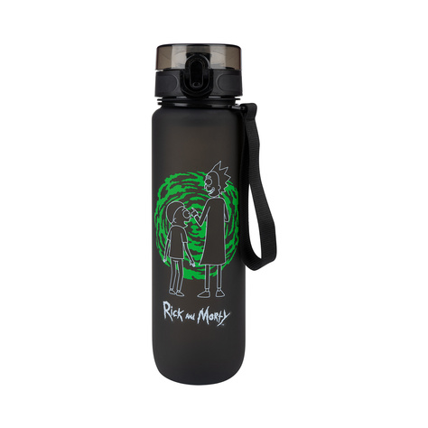 Water bottle 1L black | durable and practical | Rick and Morty