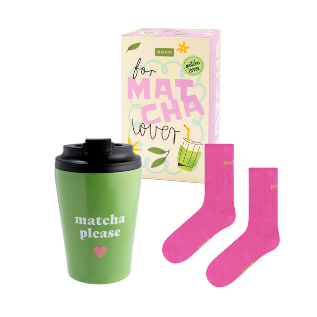 Gift Set Matcha Socks + Thermal Mug