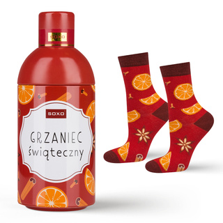 SOXO GOOD STUFF colorful women's socks | Mulled wine in a bottle | gift for her