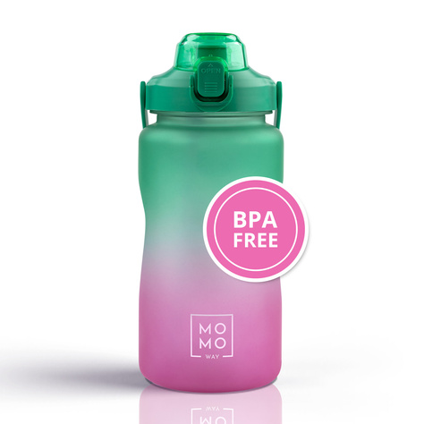 Butelka na wodę 1.5L zielono-różowa | BPA free 