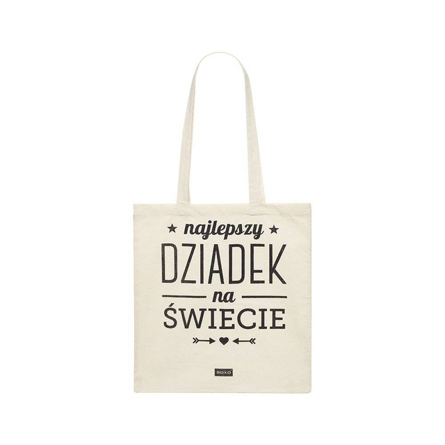 OUTLET Torba płócienna SOXO bawełniana wielorazowa z napisami