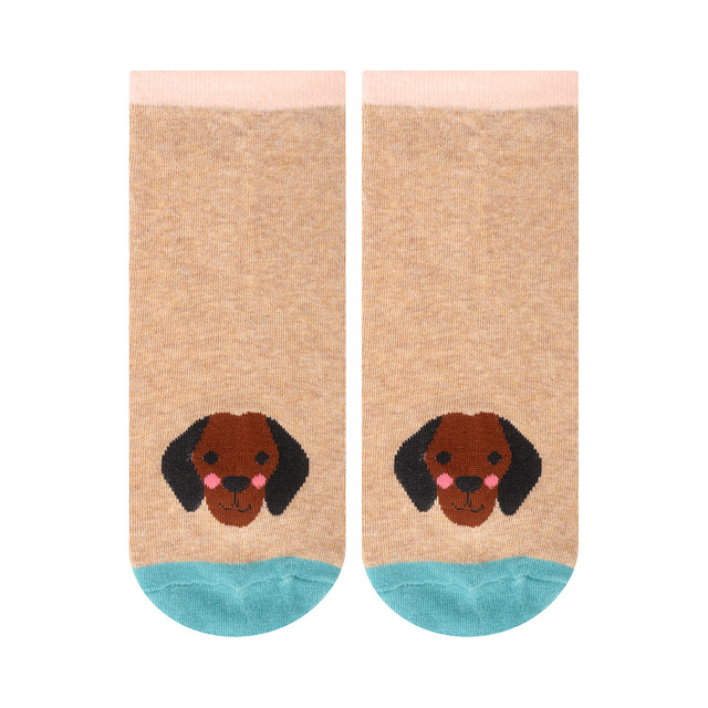 Set of 5x SOXO women's colorful feet dogs