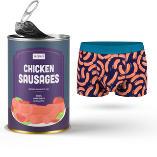 Men's boxer shorts SOXO canned sausages | Funny gift | Boy's Day | Cotton panties for Him