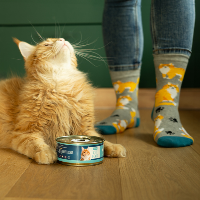 Cat Food Socks in a Can
