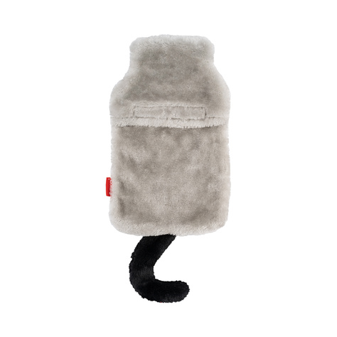 Hot water bottle SOXO cat with tail, gray 1.8 L