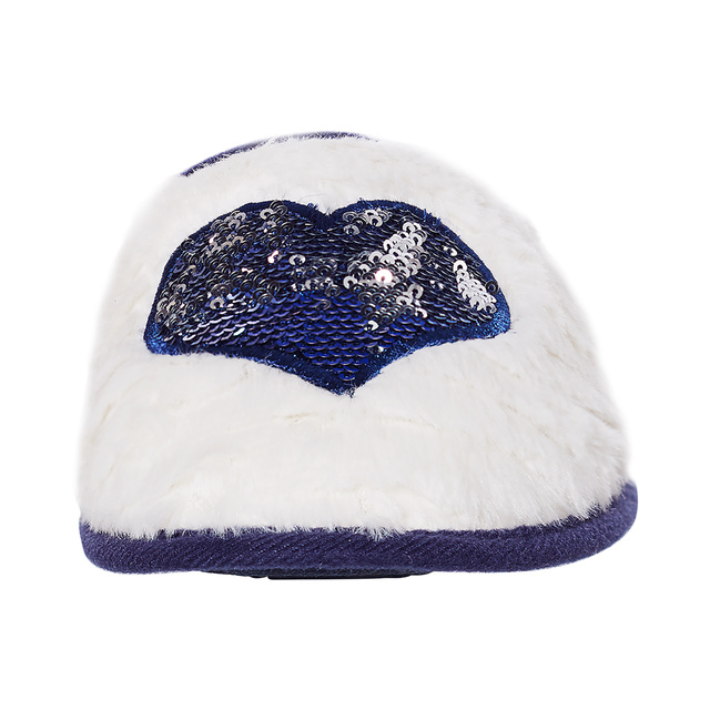 White SOXO women's slippers with a heart and a hard TPR sole