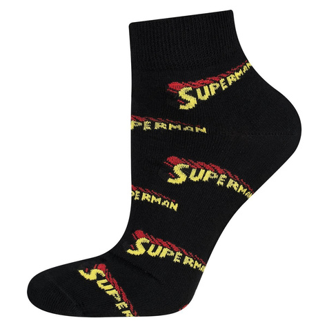 Black SOXO black socks Superman DC Comics cotton socks