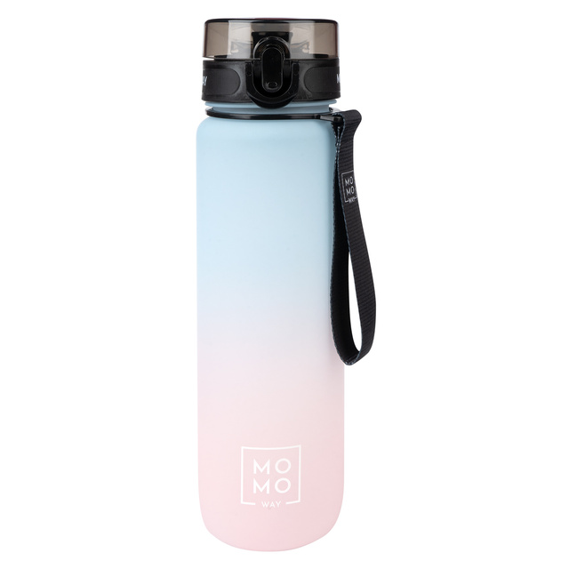 OUTLET Butelka na wodę 1000 ml MOMO WAY błękitno-różowa | BPA free | Tritan