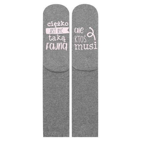 Set of 4x Dark SOXO dark women's long socks with Polish inscriptions funny gift