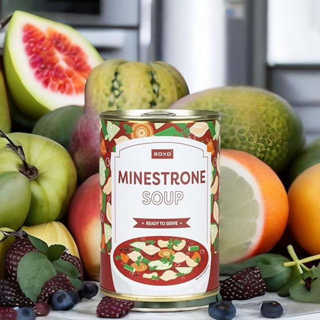 Minestrone Soup Socks in a Can