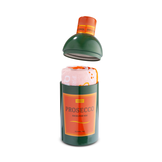 Women's SOXO GOOD STUFF socks with Prosecco  in a bottle