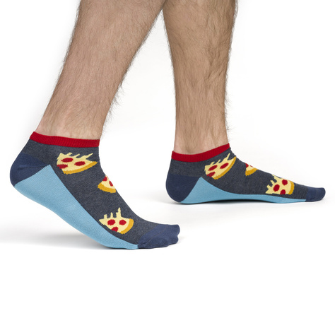 Set of 2x Colorful men's feet SOXO GOOD STUFF cotton pizza