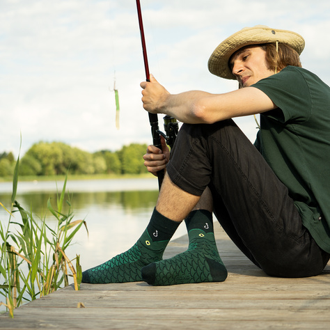 Skarpetki męskie SOXO Let's go fishing w opakowaniu