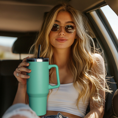 Momo Way 1200ml thermal mug green