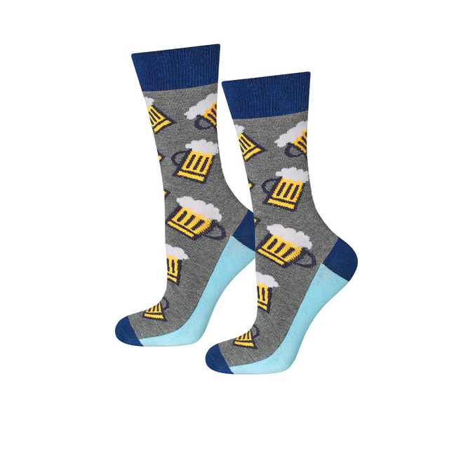 Set of 4x SOXO GOOD STUFF men's socks in a pizza box
