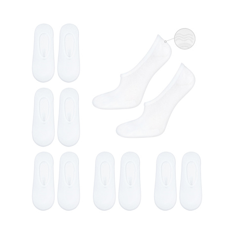 Set of 6x Men's white SOXO socks with silicone