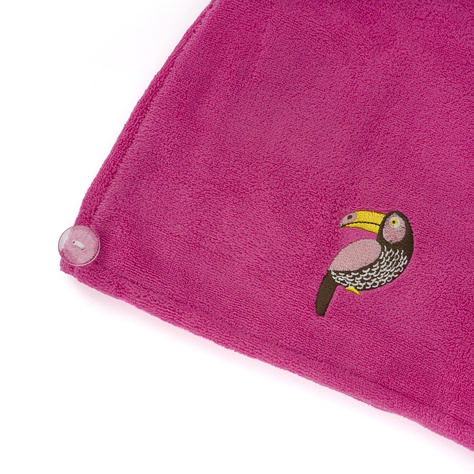 MOMO WAY Pink bathing turban | toucan towel